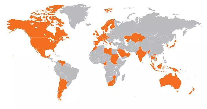 Tarasafe FR Clothing industry worldwide Map